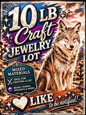 10 LB Craft Jewelry Lot - Mixed Materials Ideal For Crafting and DIY